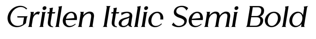 Gritlen Italic Semi Bold
